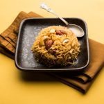 Traditional Jaggery Rice or Gur wale chawal is an Indian dessert recipe